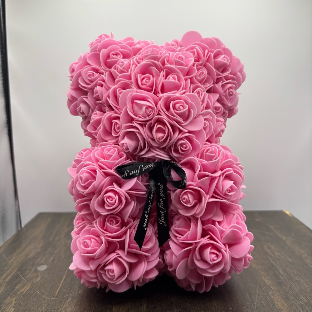 Charming Pink Rose Bear
